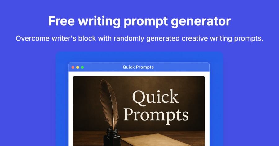 Quick Prompts writing prompt with an atmospheric image